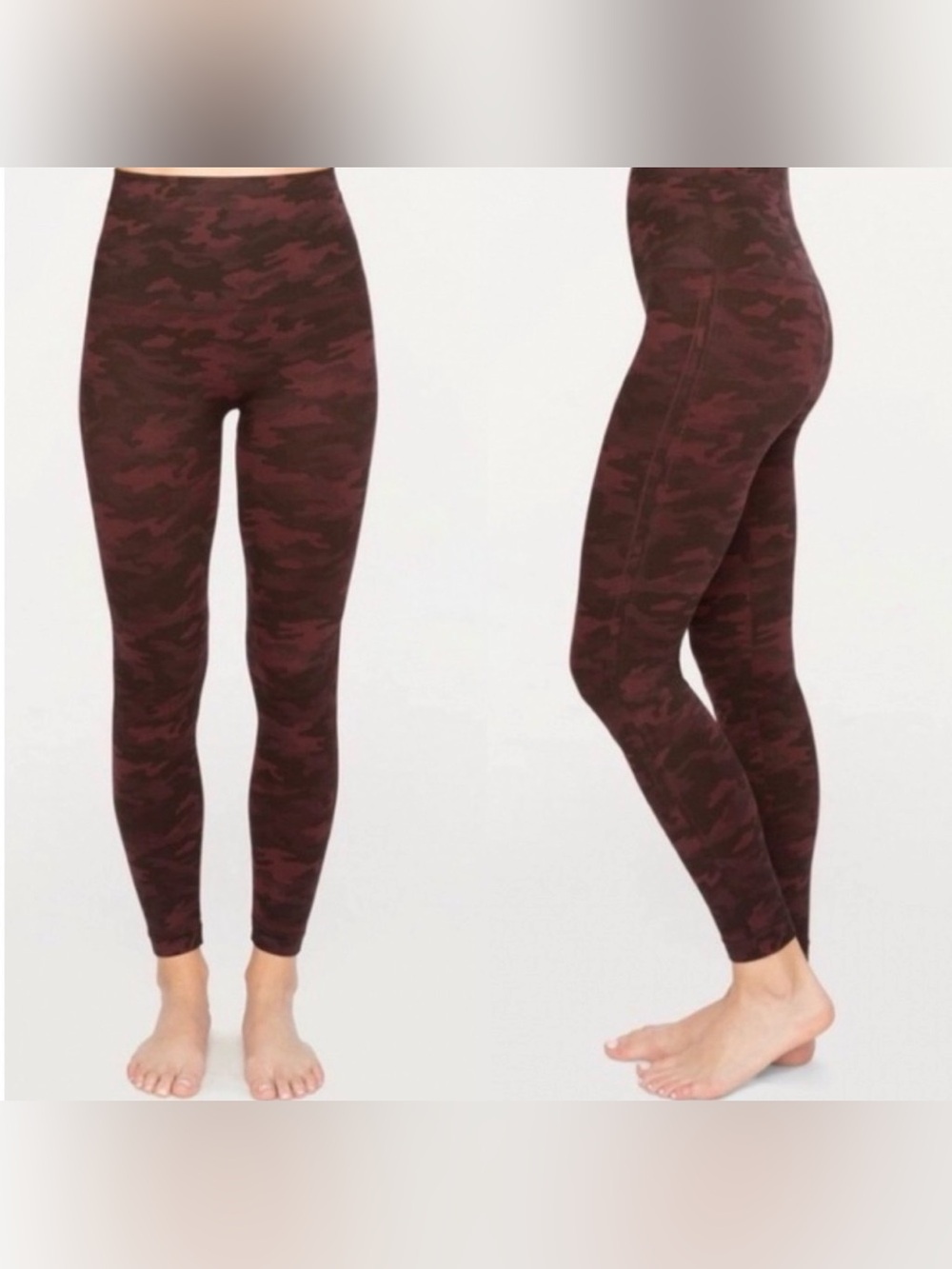 Women’s spanks ' High-Waist Burgundy Camo Leggings